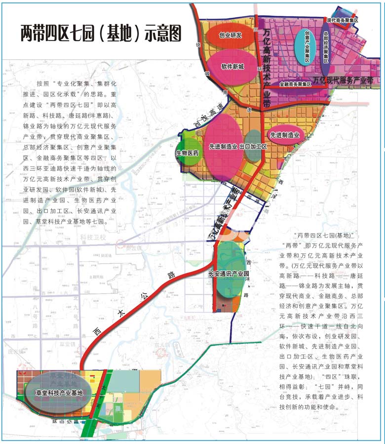 西高新四区七园分布图